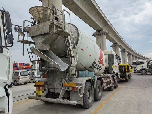 SANY 12 Kübik Kullanılmış Beton Mikseri Kamyonu Hino Motorlu SY412C-8S'ye Monte Edildi
