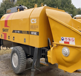 2019 Kullanılmış Sabit Beton Pompası HBT60C 65m3/H Dizel Motorlu