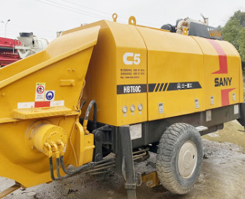 2019 Kullanılmış Sabit Beton Pompası HBT60C 65m3/H Dizel Motorlu