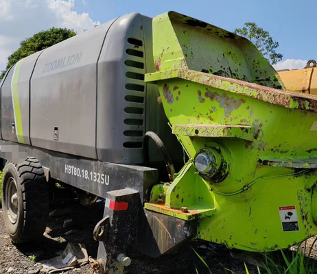 İnşaat Kullanılmış Sabit Beton Pompası Zoomlion 82m3/H 80.18-132SU