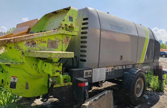 İnşaat Kullanılmış Sabit Beton Pompası Zoomlion 82m3/H 80.18-132SU